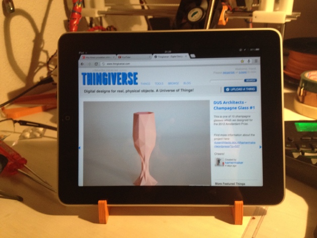 Simple and compact iPad stand